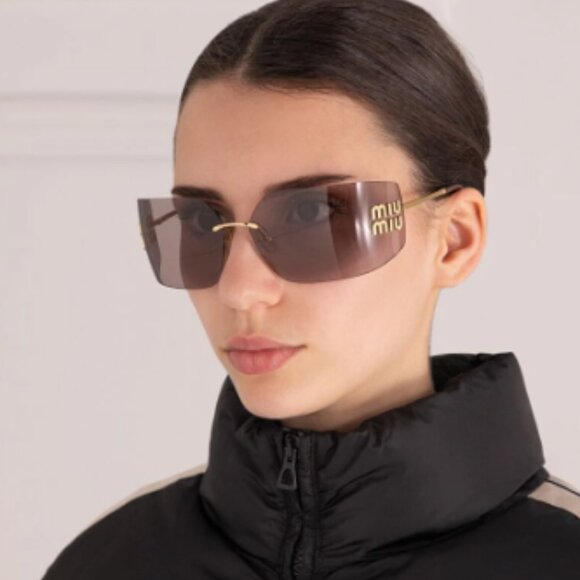 NEW SMU 54Y 5AK06I MIU MIU GOLD BROWN MU54YS 5AK06I WOMEN MU 54YS SUNGLASSES main image 13